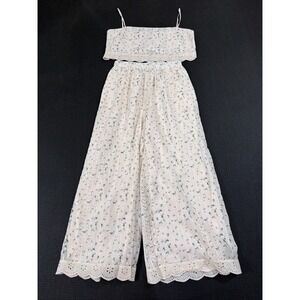 NWT Petal & Pup Alison Floral Crop Camisole & Pants Set Blue Floral Size Medium